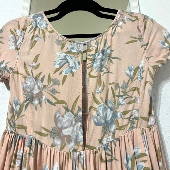 ARITZIA Talula Bayberry Blush Pink Floral Babydoll Mini Summer Dress Size XS - Picture 5 of 9